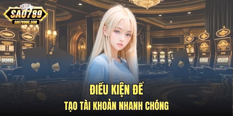 Điều kiện để tạo tài khoản nhanh chóng